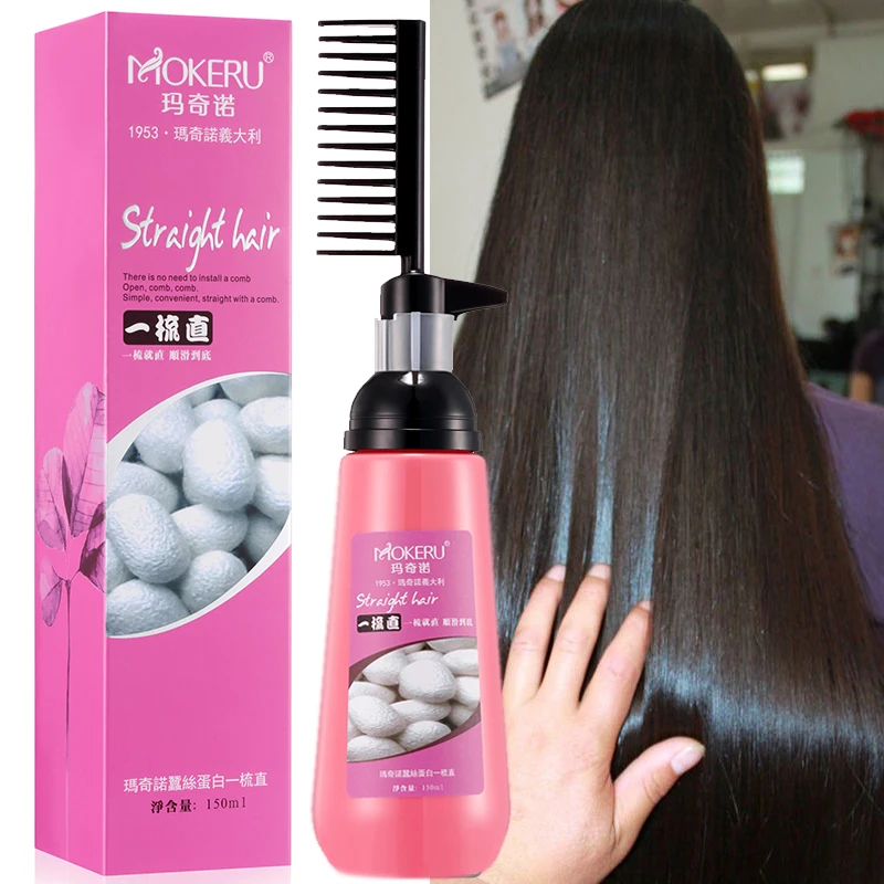 Mokeru Nourishing Fast Smoothing Collagen Hair Straightening Cream for Woman Keratin Hair Treatment Straightening