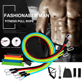 

Latex Resistance Gym Ankle Straps With Bag Kit Set Yoga Exercise Fitness Tube Training Set