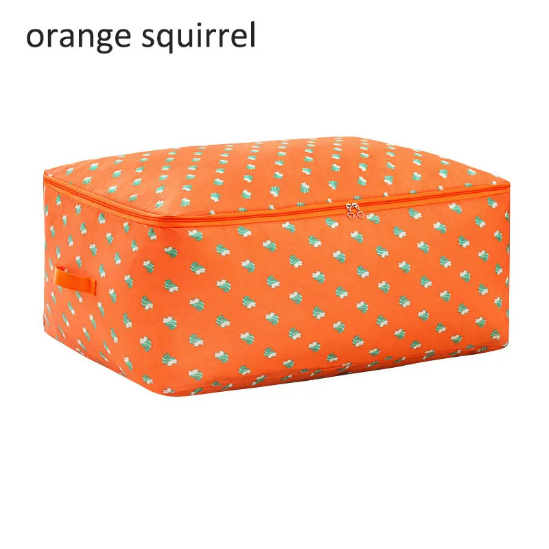 Моющаяся водонепроницаемая сумка для хранения Шкаф Одежда Одеяло Шкаф свитер отделка карманы домашний багаж Органайзер - Цвет: orange squirrel