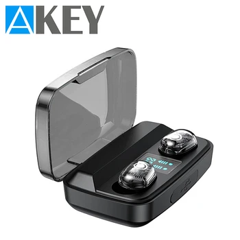 

AKEY Bluetooth TWS Wireless Earphones Bluetooth 5.0 Touch Control Headset Stereo Mini Bluetooth Earbuds with Mic