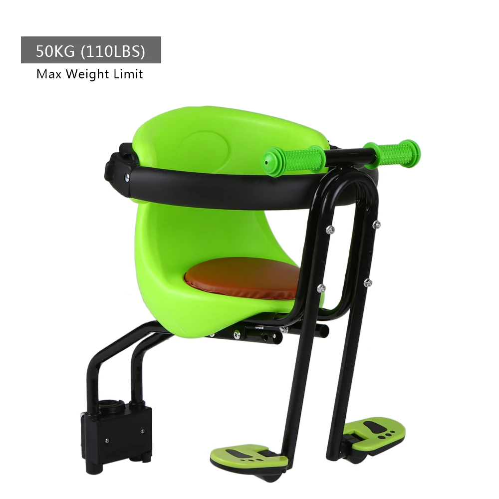 Back Rest Foot Pedals Bicycle Baby Seat Kids Child Safety Carrier Front Seat Saddle Cushion Back Rest Foot Pedals Bicycle Baby Seat Kids Child Safety Carrier Front Seat Saddle Cushion