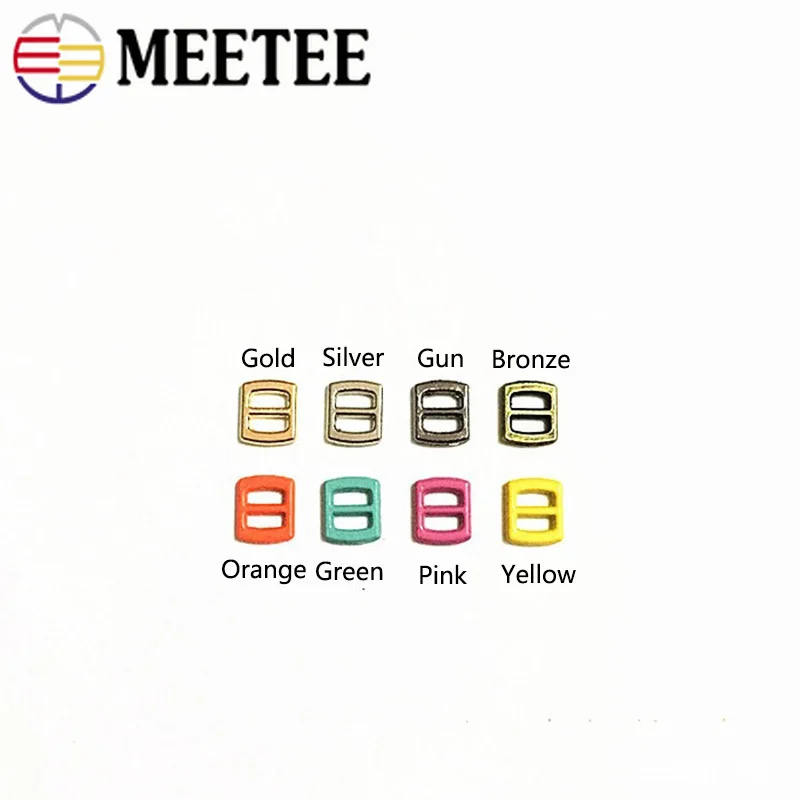Meetee 50/100 шт ID3mm Мини Tri-скользящая Пряжка детские игрушки кукла пояс двухщелевая Пряжка DIY ручной детская одежда аксессуары для декора