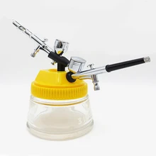 Ручка Jar пистолет-распылитель краска термос с фильтром очиститель стабилизатор ремонтный инструмент чистящий горшок станция Держатель Аэрограф крепкое стекло