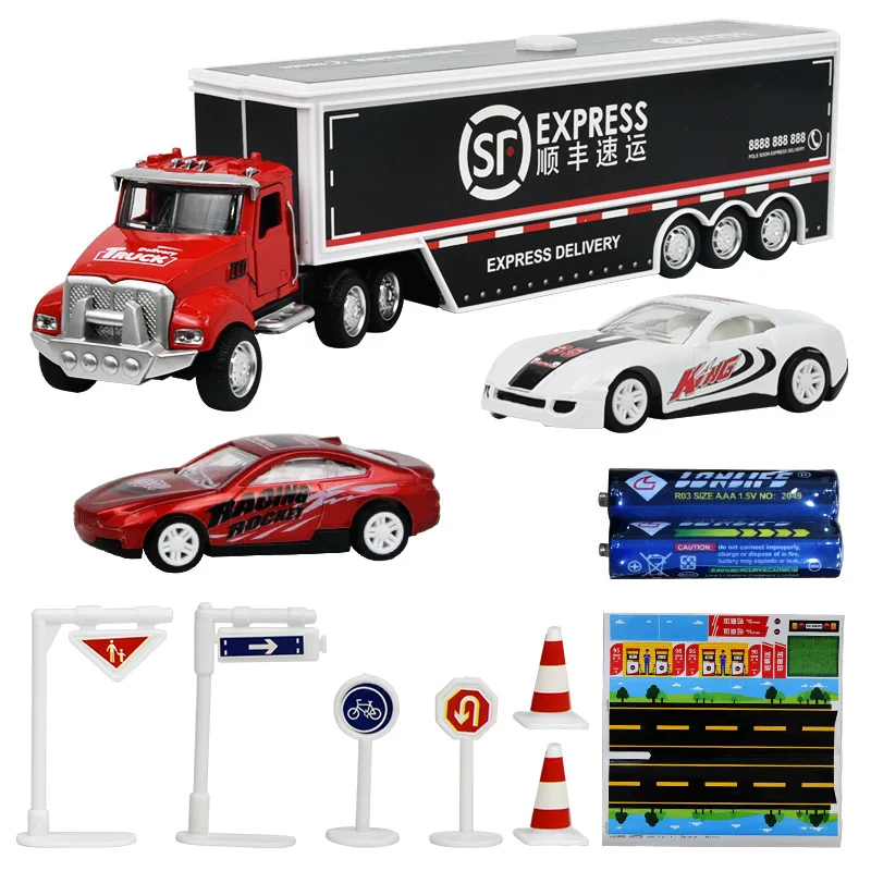 

Yi Yan Alloy Model Mobile Catering Cart Container Engineering Vehicle Light Music Children'S Educational Toy