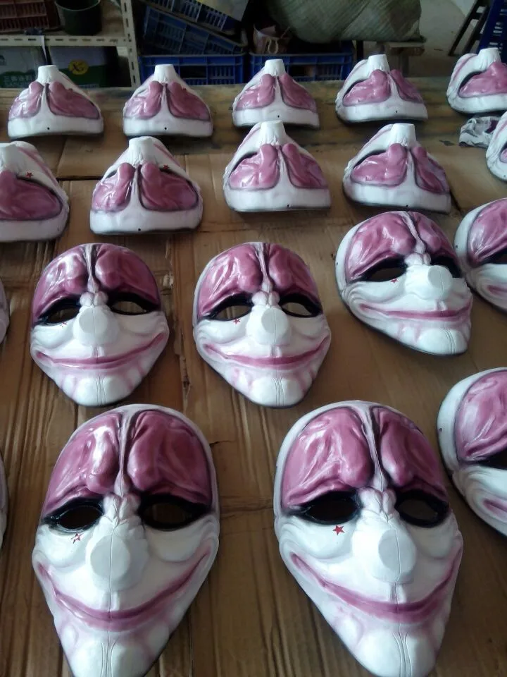 Маска к Хэллоуину Payday2 тема маска коллекционное изделие игры Урожай день 2 светящаяся Маска 4