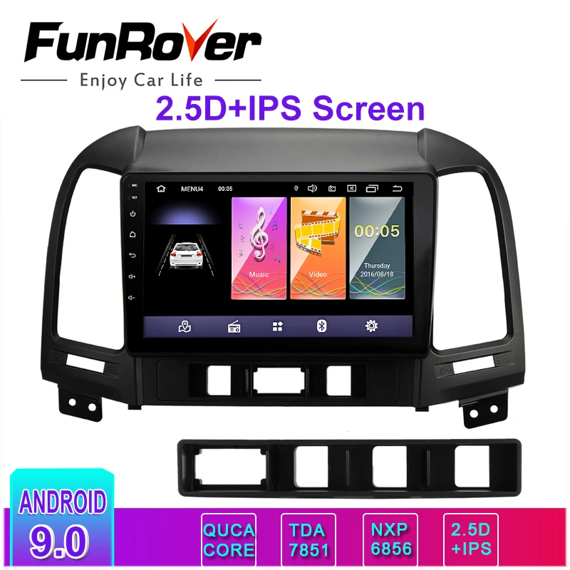 Perfect FUNROVER 2.5D+IPS Android 9.0 Car Radio Multimedia Stereo DVD Player Navi GPS Navigation 2 Din For Hyundai Santa Fe 2 2006-2012 0 Perfect FUNROVER 2.5D+IPS Android 9.0 Car Radio Multimedia Stereo DVD Player Navi GPS Navigation 2 Din For Hyundai Santa Fe 2 2006-2012 0