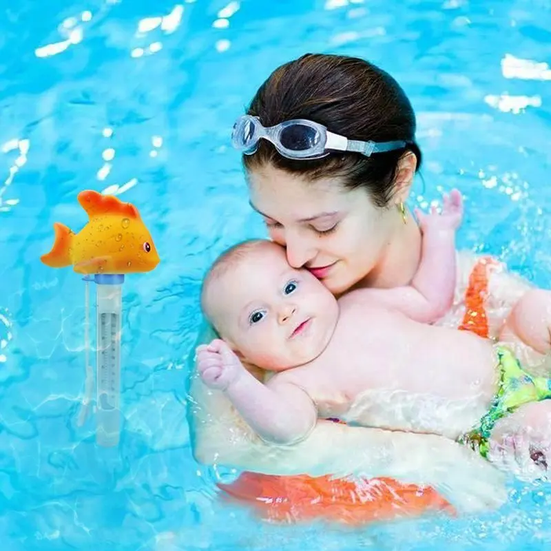 

Practical Durable Cute Cartoon Animal Floating Thermometer With String For Indoor Outdoor Swimming Pool Baby Home Supplies
