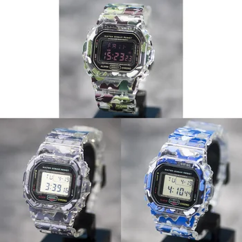 

DW5600/5610 Camouflage 3D Painting Strap Bezel Sports Rubber Waterproof Watch Set