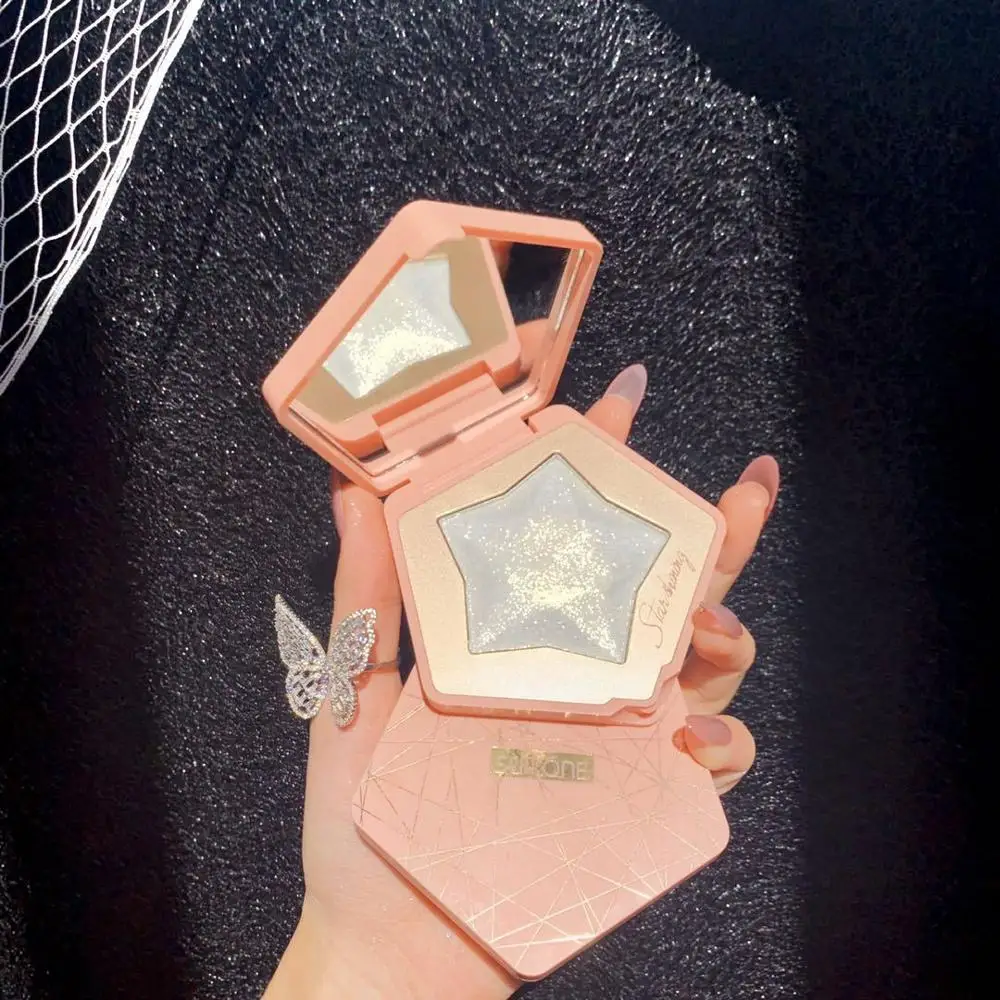 

SUIKONE Face Highlighter Makeup Shimmer Baking Powder Highlighter Palette Skin Brighten Highlight Face Contour Bronzer Cosmetic
