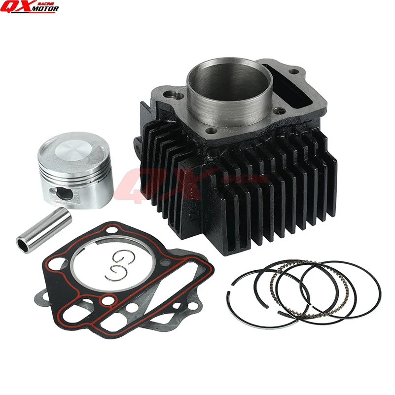 Motorcycle 52.4mm Bore Steel Cylinder Piston Gasket Kit For Lifan 125cc