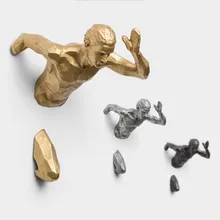 Креативный Бегущий человек, скульптура, фоновое украшение стены, выбивает 3D фигурки, спортивный человек, на стену, висящая Беговая фигура, Orn R3922