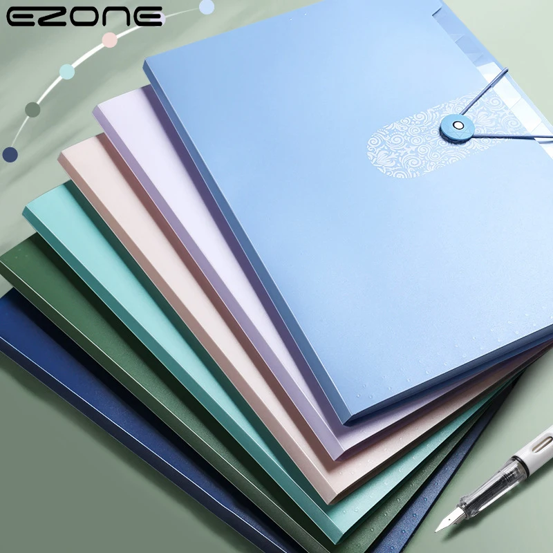 Папка EZONE А4 многослойная для хранения документов 8/12 отделений органная сумка