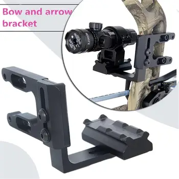 

Outdoor Hunting Accessories Black Universal Bow and Arrow Support Aluminum Alloy CNC Processing Bracket Flashlight Bracket Hot