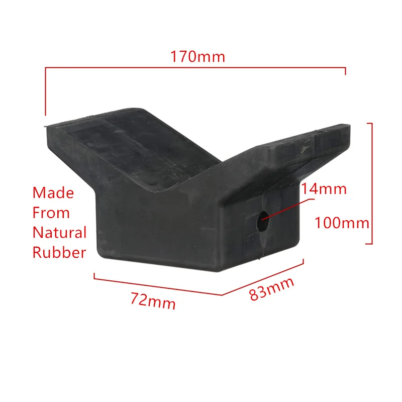 JayCreer Boat Trailer Nature Rubber Bow Stop V-Block boat trailer bow stop