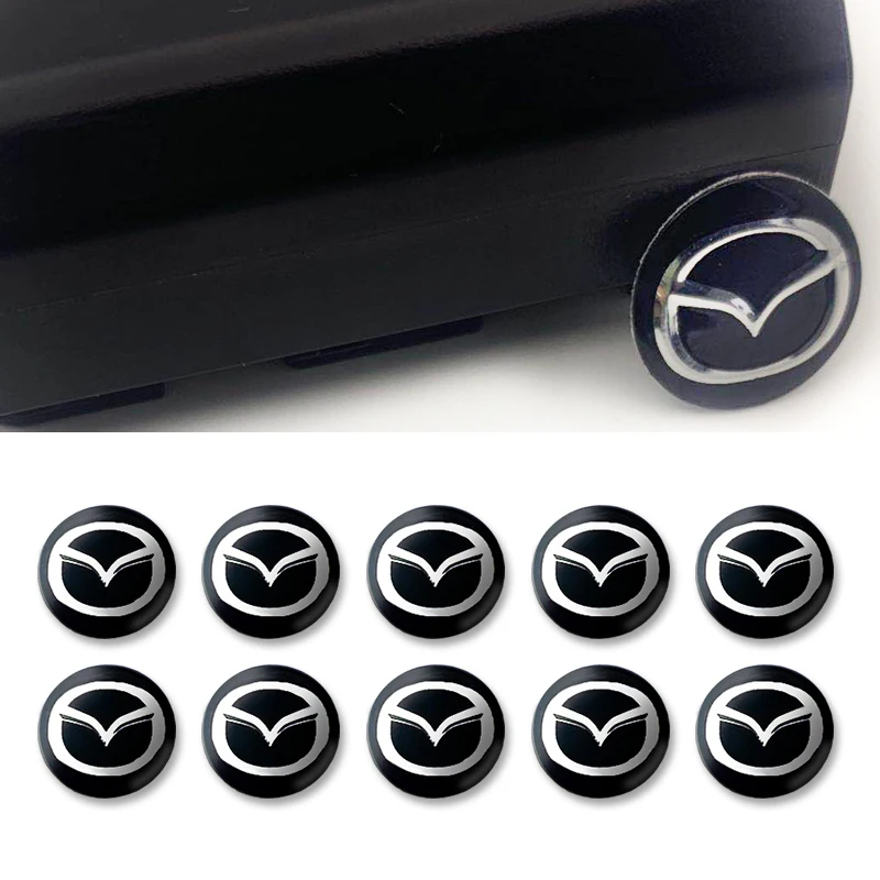 

10pcs Car Logo Stickers for Mazdas 5 6 323 626 RX8 7 MX3 MX5 Atenza Axela Auto Accessories Interior Car Key Sticker Gadgets