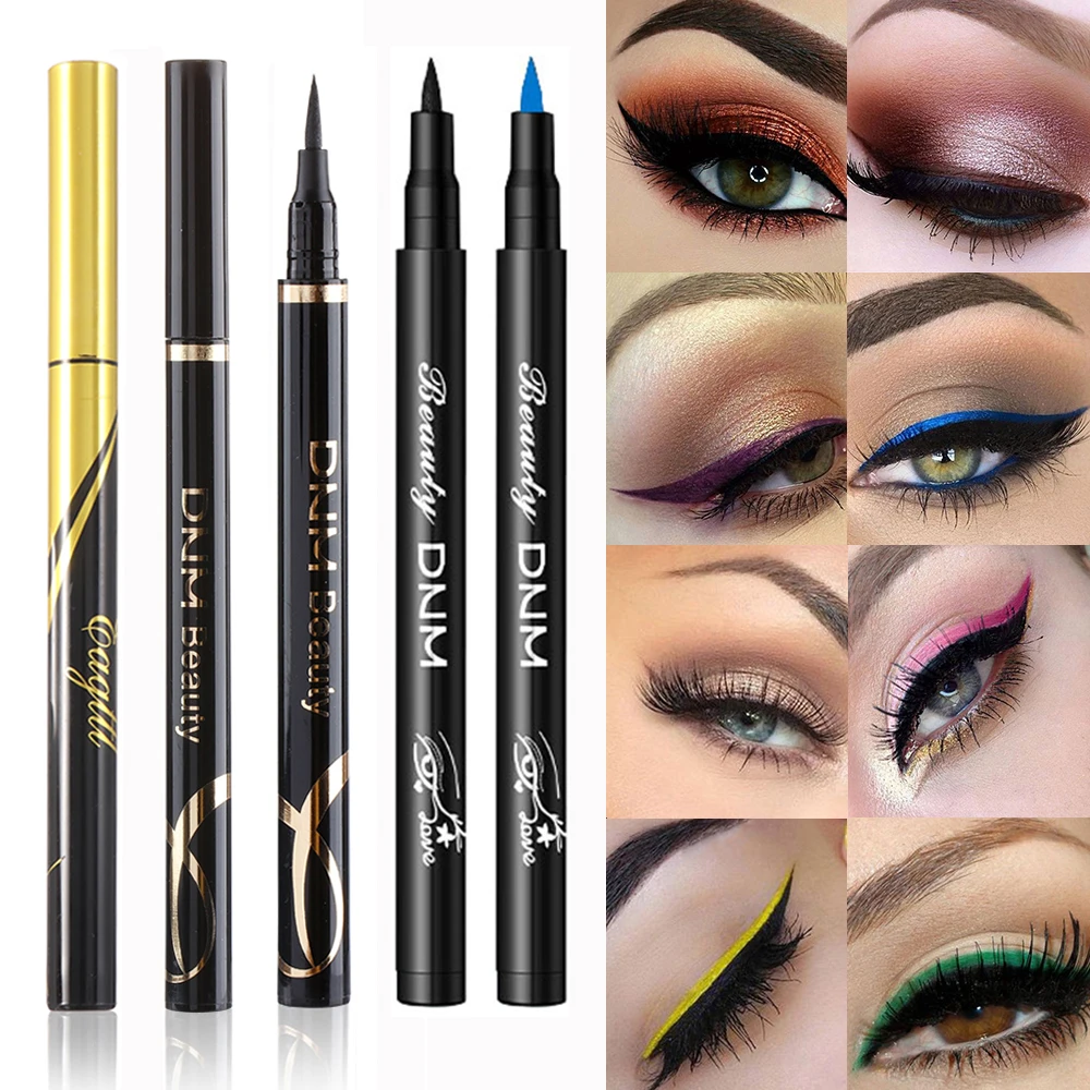1Pc Waterproof Colorful Liquid Eyeliner Pencils Fast Dry Long Lasting Thin Head Eye Liner Pen Makeup Tools Black/Blue/Red/Brown |
