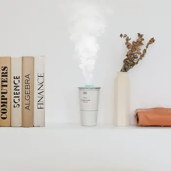 

450ml Cup Shape Ultrasonic Air Humidifier Aroma Essential Oil Diffuser for Home Car USB Fogger Mist Maker