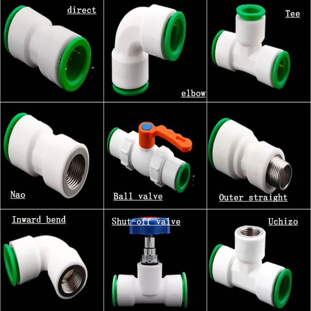 20ppr hot melt joint 25 hot and cold water pipe fittings valve switch quick  joint plumbing pvc pipe fittings - AliExpress