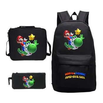 

Anime Super Mario schoolbag mochila school backpack girl boy toddler schoolbag children schoolbag pencil bag