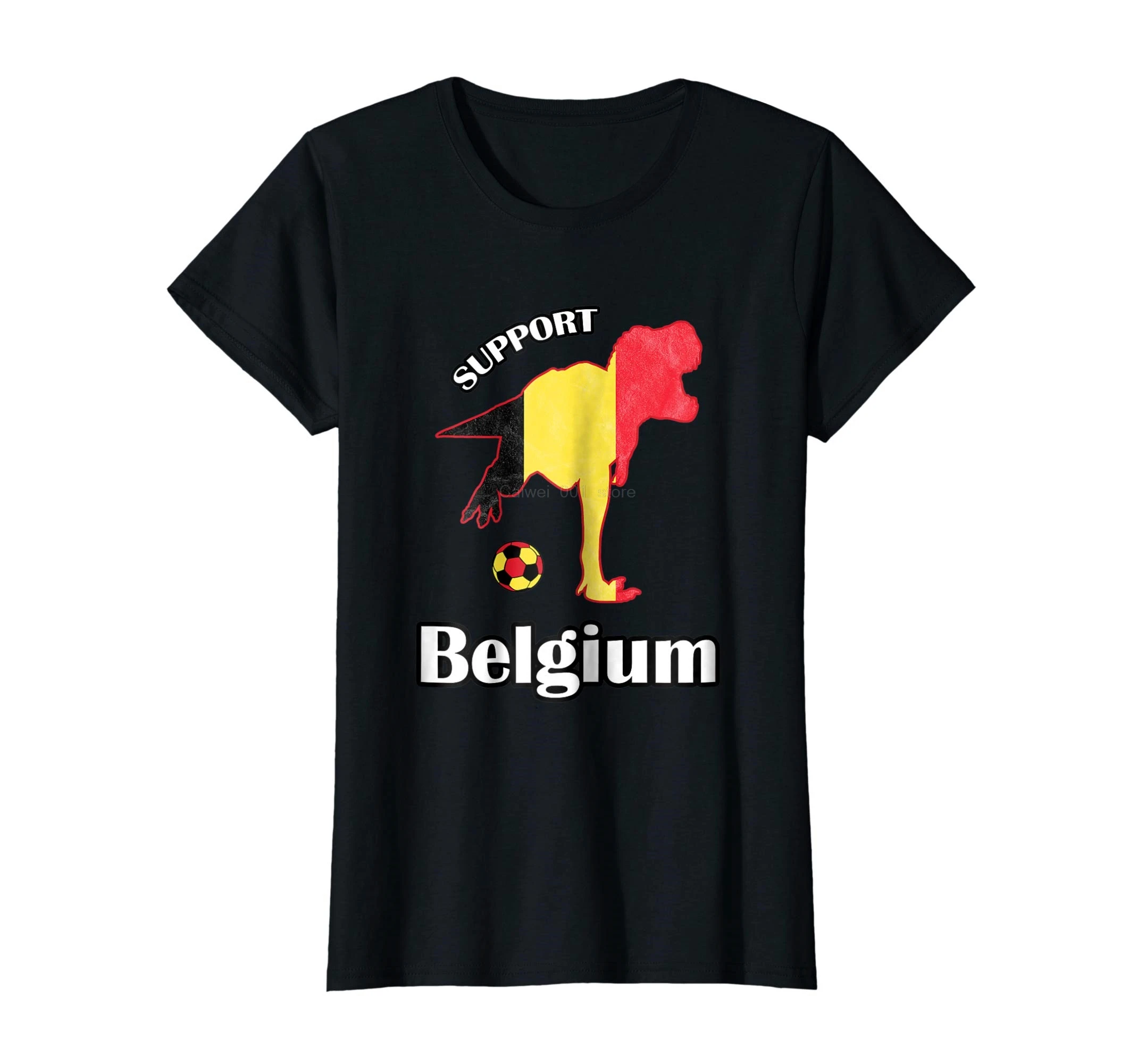 

tshirt men T Rex Support Jersey Belgium Soccer for Boys Fans Men's Print Casual 100% Cotton T Shirt Popular