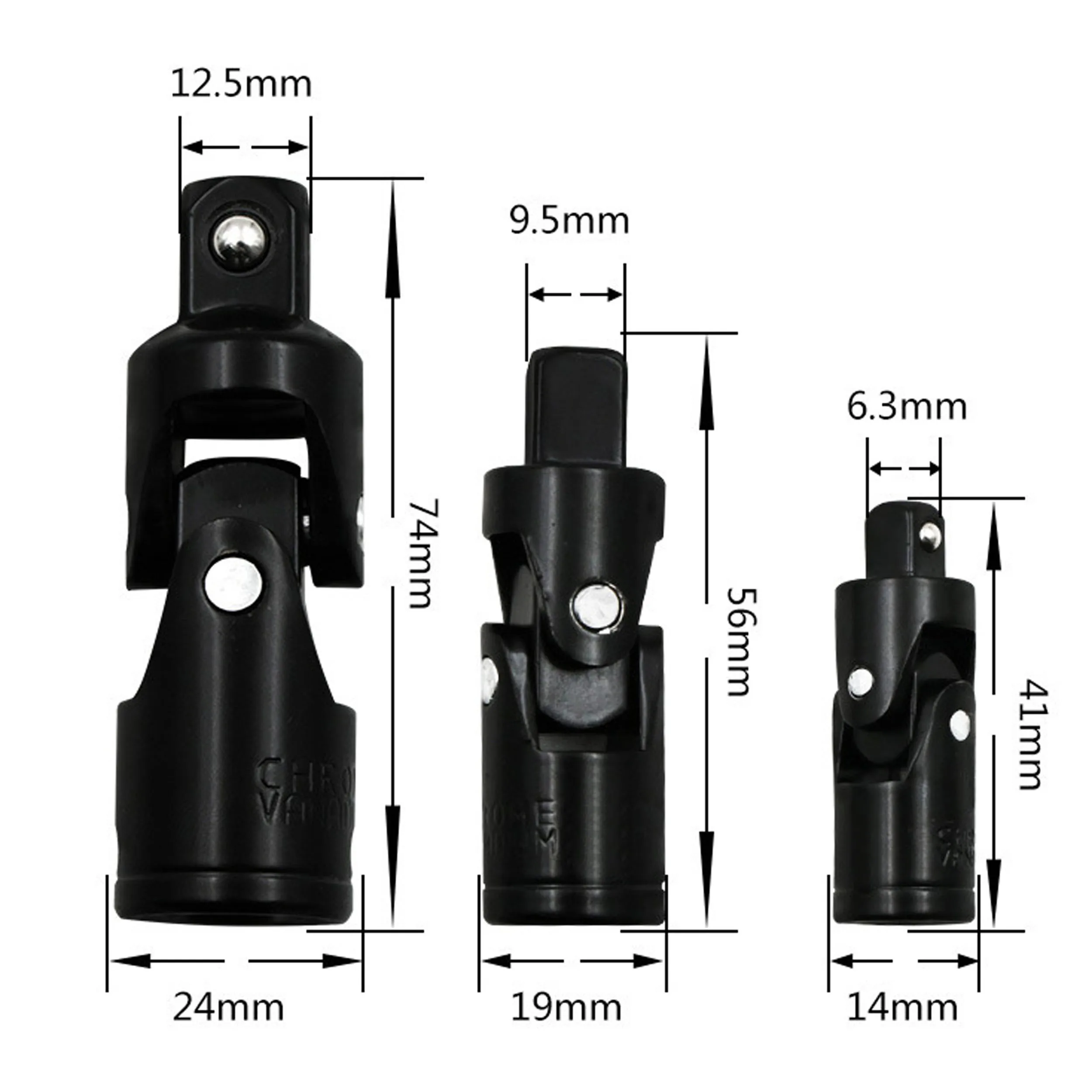 Аксессуары шарнирная розетка универсальная 3 шт черный гаечный ключ набор