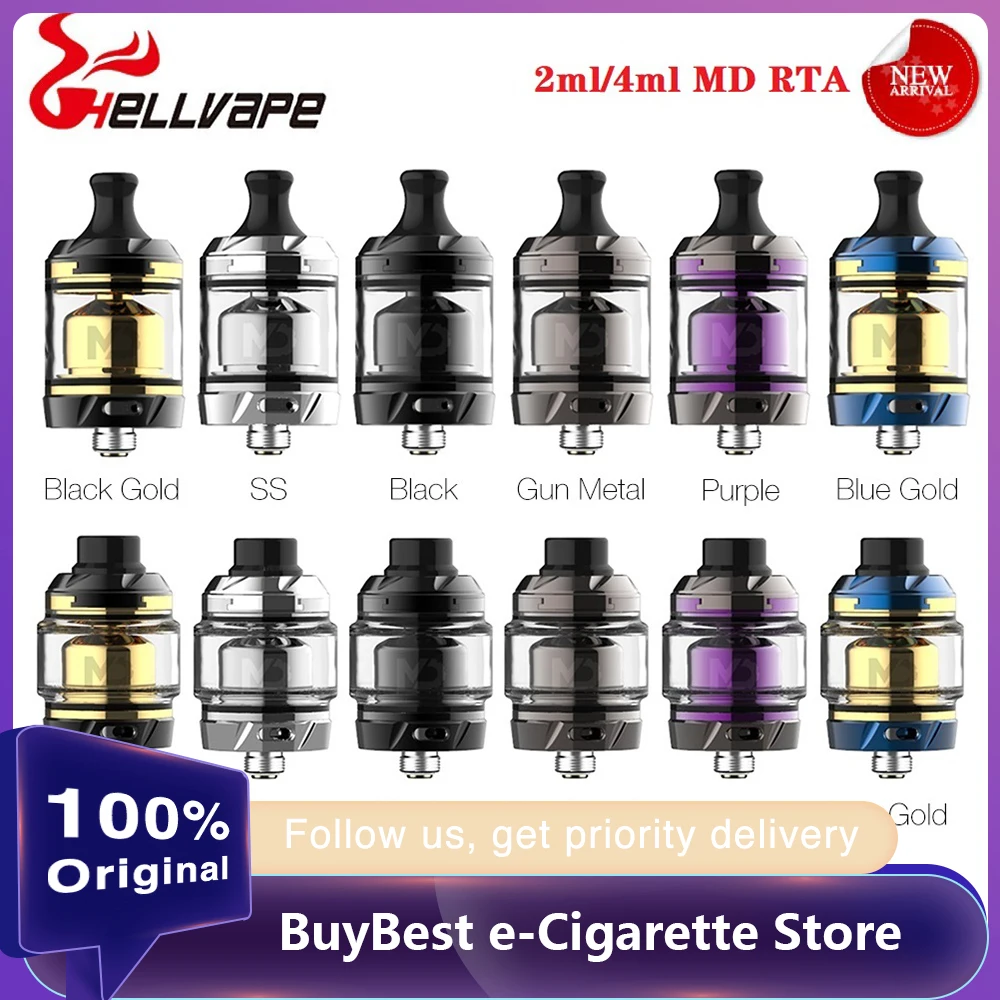 Сменный бак Hellvape MD RTA емкость 2 мл/4 мл для вейпа MTL /DTL 24 мм электронная сигарета VS ZEUS