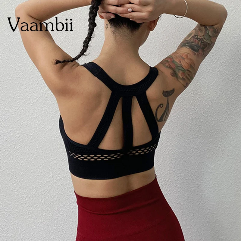 

Hollow Back Backless Sports Bra For Women Padded Openwork Open Back Jogging Running High Impact Topic Active Training Clothing