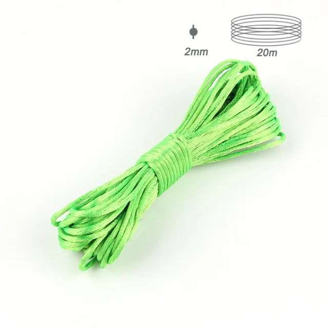 TYRY.HU 80 meter Baby Chewable Necklace Accessories 1.5mm Satin Silk Nylon Cord for Silicone Teething Pacifier Chain DIY Tools 20m green 2mm