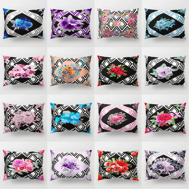 

50*30cm Pillowcases Cushions Pillow Cases for Throw Pillows Home Bed Decorative Floral Print Decorative Pillows