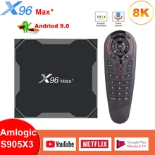 X96 max plus Smart tv Box Android 9,0 Amlogic S905X3 4 ГБ 32 ГБ 64 Гб 8K 1080P HD медиаплеер двойной wifi Netflix Google плеер