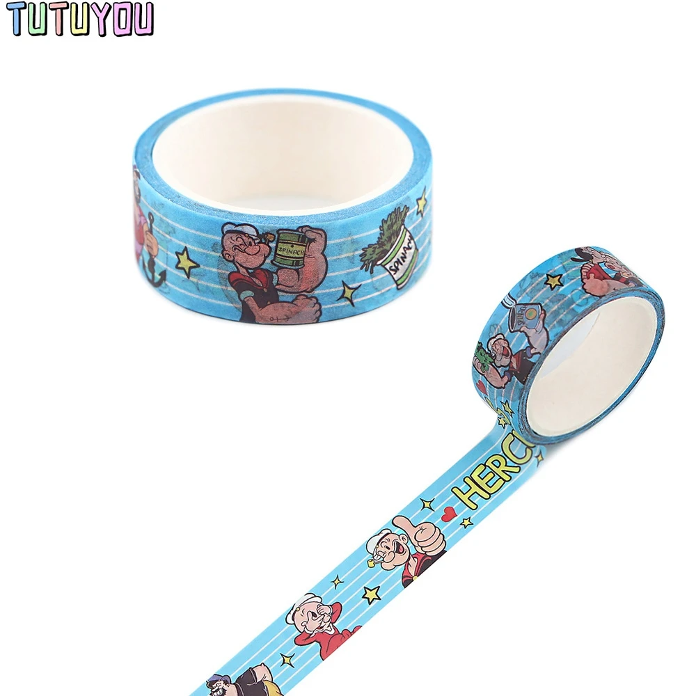 

PC2008 Strong Man Sailor Cute Cartoon Washi Tapes Scrapbooking DIY Decorative Creative Kawaii Tapes