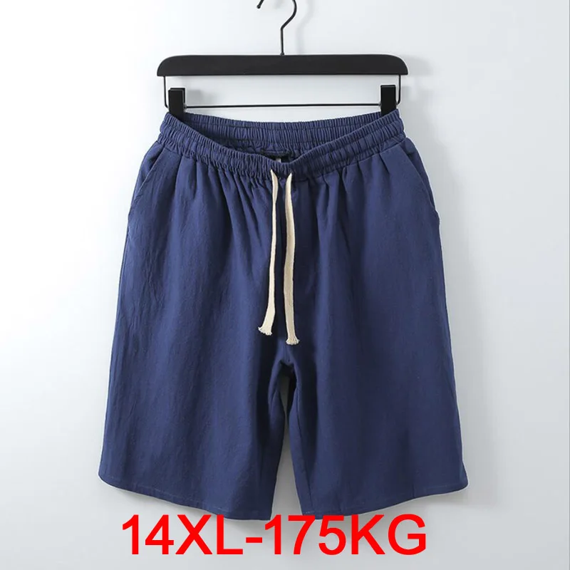 Big Shorts Stretch Linen 15XL 13XL Summer Plus-Size Casual 60 11XL 12XL 14XL Loose Men