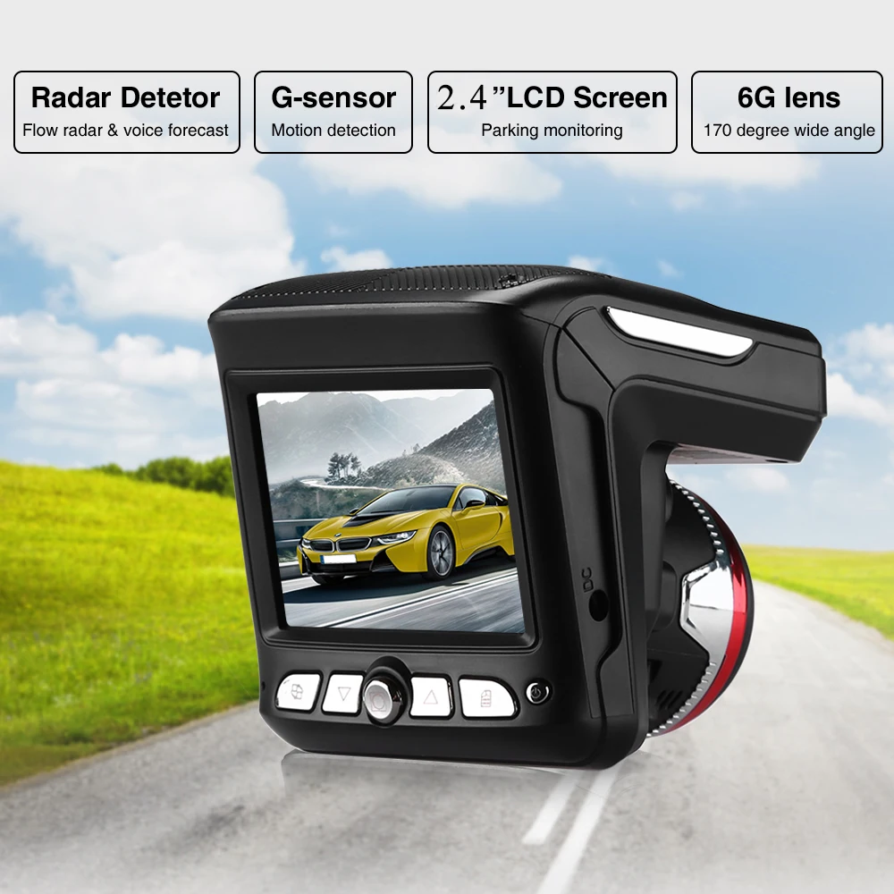 WONVON 2," lcd Автомобильная dvr камера HD 1080P 2 в 1 Радар лазерный Спидометр камера Автомобильный видеорегистратор запись безопасность вождения Dahcam