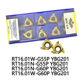 

10PCS RT16.01W-G60P YBG201RT16.01W-G55P YBG201 thread cutting for carbide insert Mechanical lathe cutter for CNC lathe