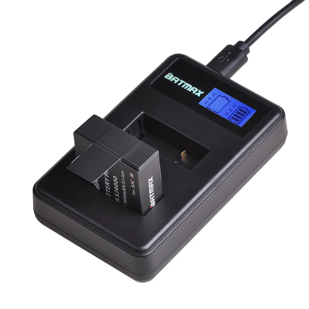4 шт. SJCAM sj4000 Eken H9 GIT-LB101 GIT батарея+ lcd USB двойное зарядное устройство для sj5000 батарея M10 SJ5000x Спортивная экшн-камера DV