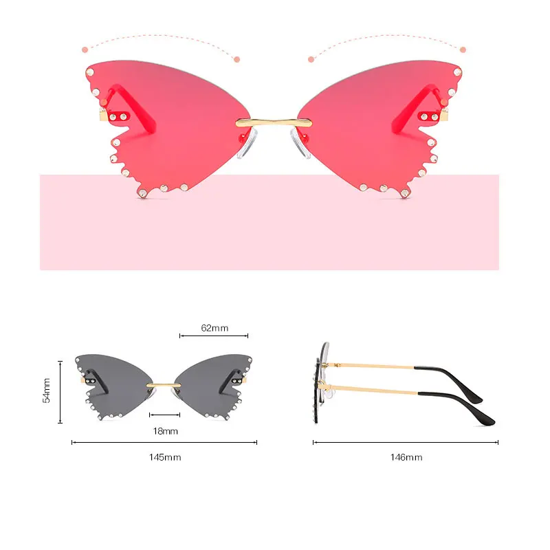 2022 New Arrival Fashion Brand Vintage Sunglasses Women Metal Frame Butterfly Sun Glasses For Female Shades Eyewear UV400 purple sunglasses