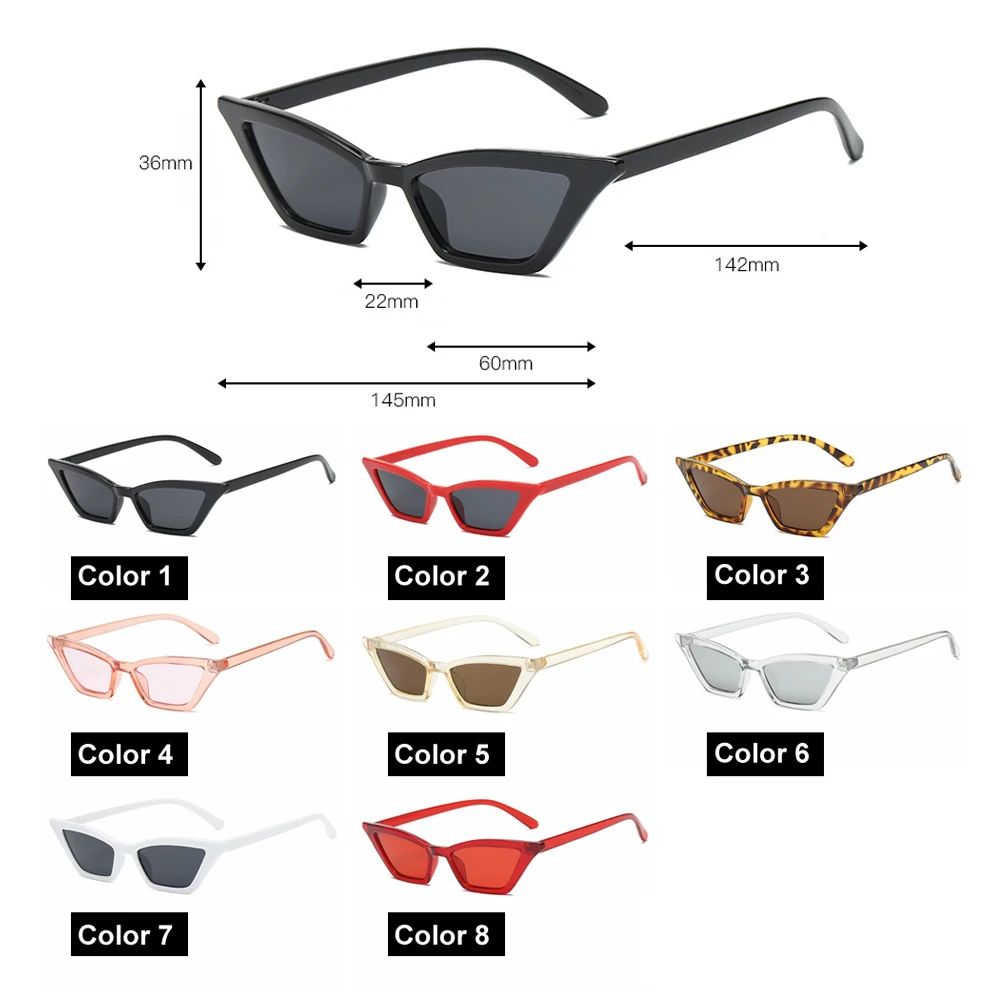 Sexy  Fashion Sunglasses Vintage Cat Eye Sun Glasses Small Frame UV400 Sun Shades Trendy Punk Streetwear Eyewear best sunglasses for women