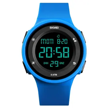 

Fashion Wrist Watch Silicone Strap LED Digital Clock Watch 50m Waterproof Casual Outdoor Sport Watch