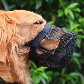 HOOPET Dog osłona na usta s Anti-bite i lizanie maski na usta mały i duży Pet usta pysk Golden Retriever usta osłona na usta tanie i dobre opinie Kagańce CN (pochodzenie) Stałe