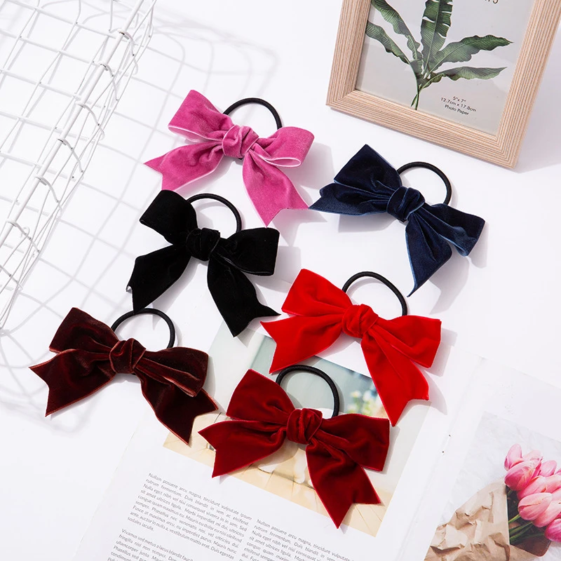 Japanese Vintage Velvet Bow Hair Clip - Image 1