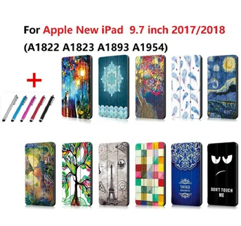 

Case Cover For Apple New iPad 9.7 2017 2018 6th 5th Generation Fundas Shell A1822 A1823 A1893 A1954 For iPad 9.7" + Stylus Pen