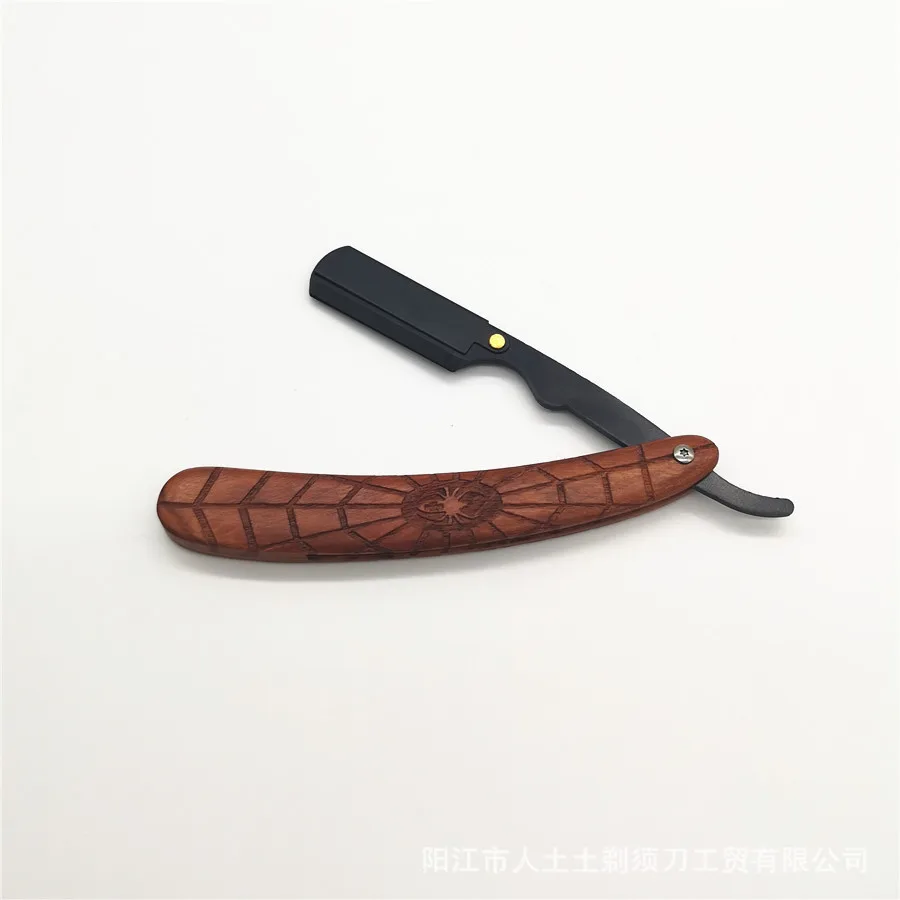 Vintage Razor Eyebrow Knife Razor Wooden Handle Knife Spider Razor Shaving Knife G1105 5