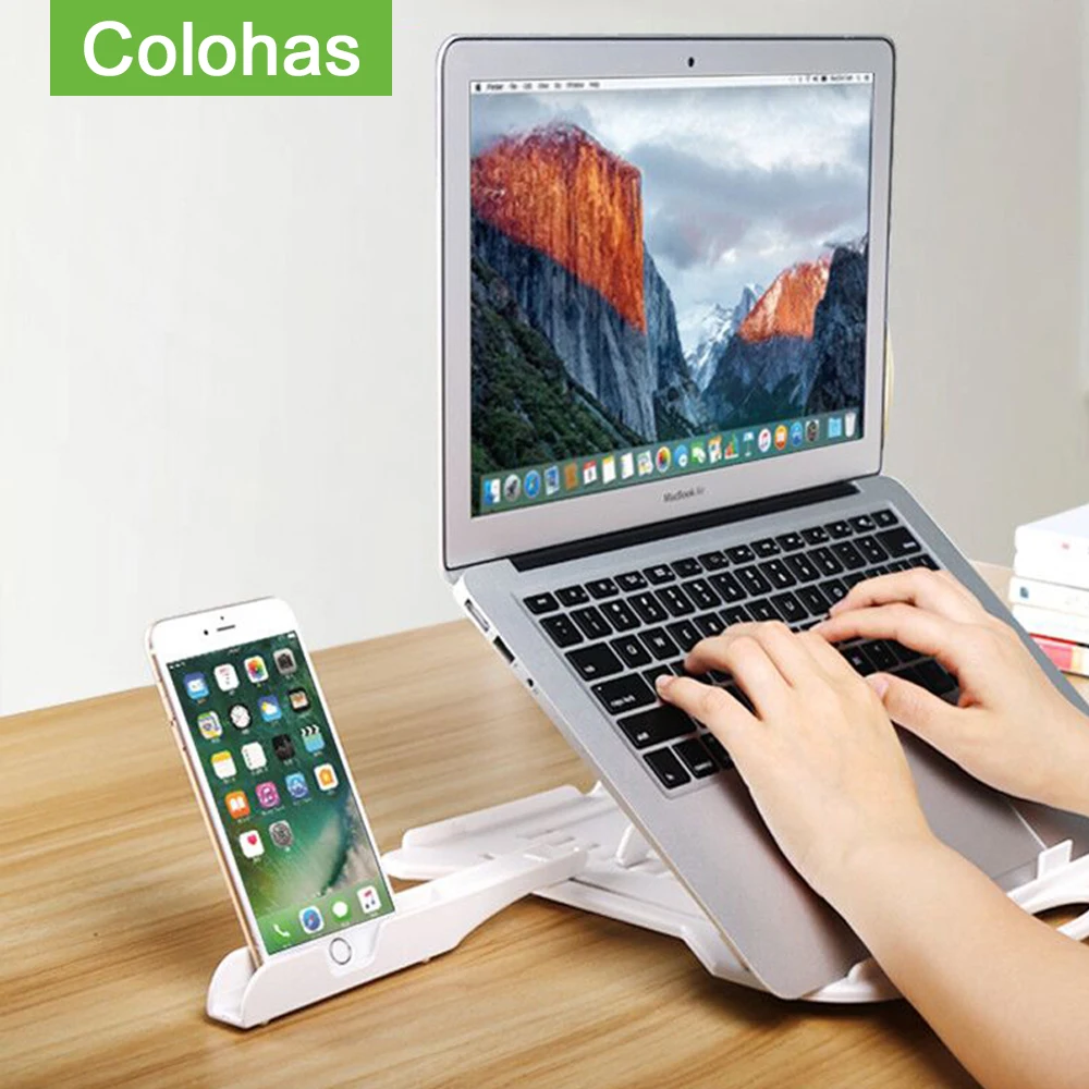 Подставка для ноутбука с регулируемой высотой Macbook компьютера 360 градусов