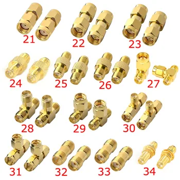 

2 Pieces RF Coaxial Coax SMA Adapter Kit SMA RP SMA Male Female RF Coax Coupling Nut barrel Connector Converter For WIFI Antenna