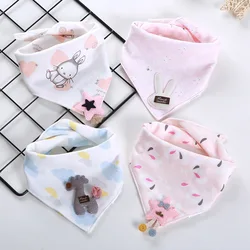 4 pieces/lot Baby Bibs Drooling Cotton Baby Scarf Burp Cloth Bandana Bibs Newborn Baby Boy Infant Girl Toddler Stuff Accessories