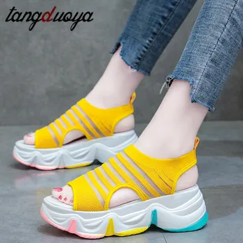 

High-quality sports sandals women's running shoes 2020 summer new sandals casual fashion wild platform casual running sandals
