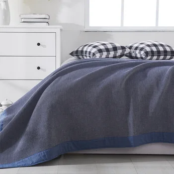 

Blankets for Beds Solid Gray Color Soft Warm Japanese Simple Plaid Blanket Square Blanket On the Bed Thickness Throw Blanket