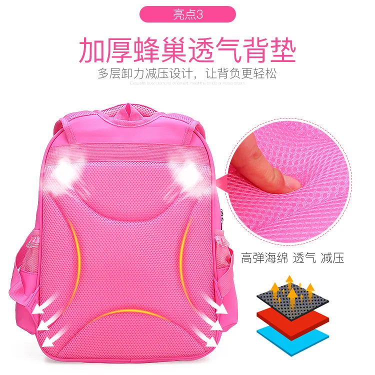 

Schoolbag for Elementary School Students GIRL'S Princess 1-3 Slip-Grade Girl Backpack 4-6 Grade Women's Children Backpack 6-12-Y