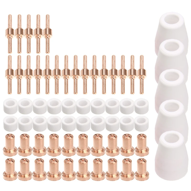 65Pcs Plasma Cutter Tip Electrodes &amp Nozzles Kit Consumable Accessories for PT31 30 40 50 Welding Tools | Инструменты