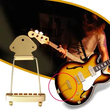 

Gold Chrome Trapeze 6-string Tailpiece for Archtop Guitar High Quality New ARE4